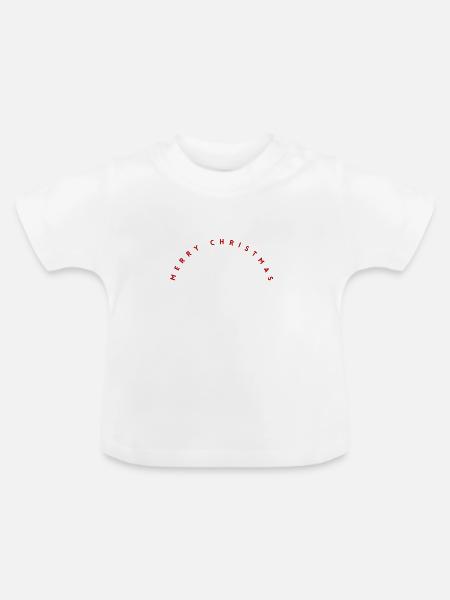 Frohe Weihnachten - Baby Bio-T-Shirt mit Rundhals - Weiß