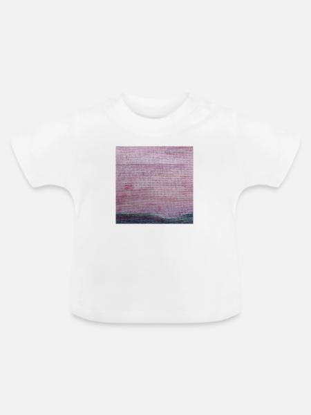 Abstrakter Rosa Himmel - Baby Bio-T-Shirt mit Rundhals - Weiß
