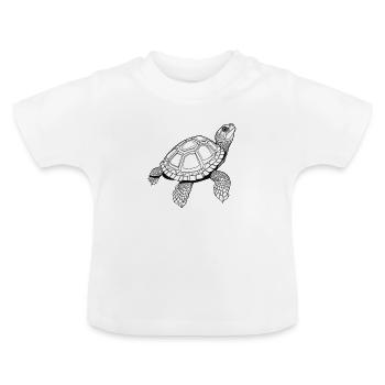 Schildkröte - Baby Bio-T-Shirt mit Rundhals - Weiß - Vorne