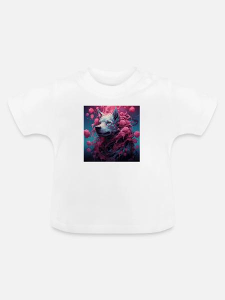 Celestial Canine Dreams - Baby Bio-T-Shirt mit Rundhals - Weiß