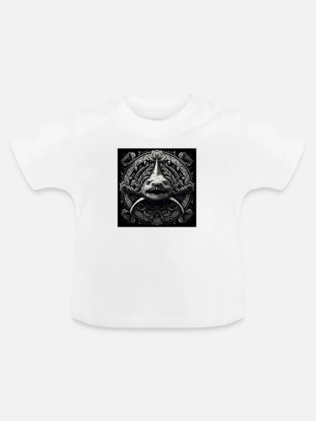Ätherische Tiefen - Baby Bio-T-Shirt mit Rundhals - Weiß