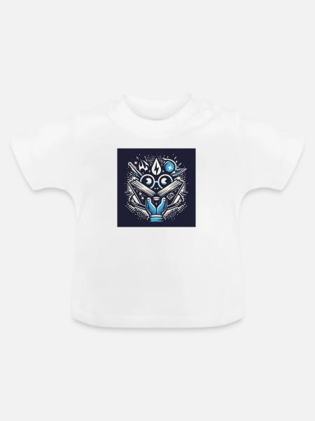 Magic world - Baby Bio-T-Shirt mit Rundhals - Weiß