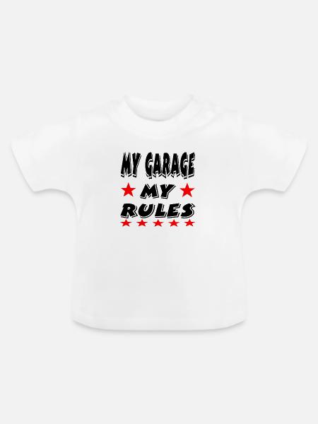 Garage - Baby Bio-T-Shirt mit Rundhals - Weiß