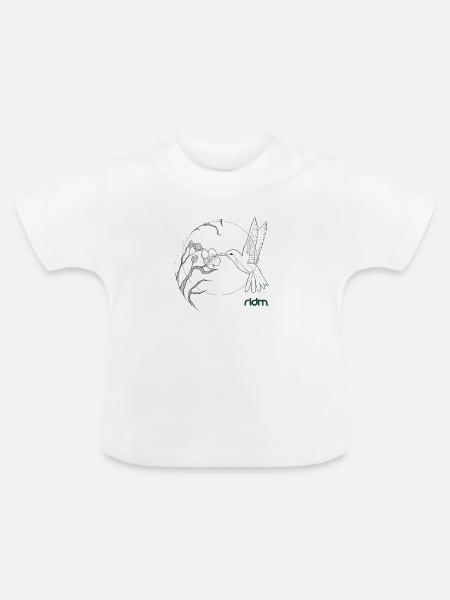ridm humming-bird - Baby Bio-T-Shirt mit Rundhals - Weiß