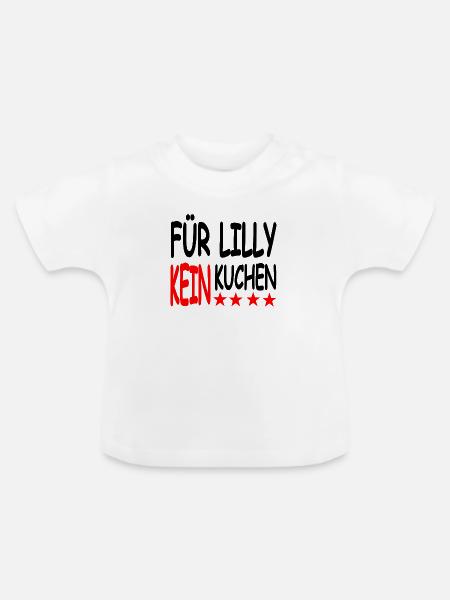 Kuchen - Baby Bio-T-Shirt mit Rundhals - Weiß