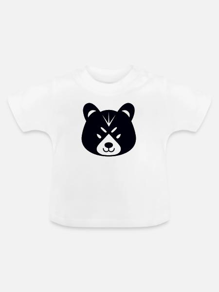Kleiner Panda - Baby Bio-T-Shirt mit Rundhals - Weiß