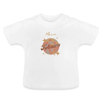 Moin Fehmarn Ostseeinsel Urlaub Retro Vintage - Baby Bio-T-Shirt mit Rundhals - Weiß - Vorne