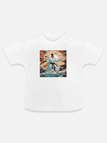 Oi Tsuki. Karate. - Baby Bio-T-Shirt mit Rundhals - Weiß