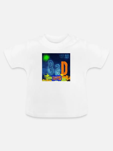 BÖSE JUNGS - Baby Bio-T-Shirt mit Rundhals - Weiß