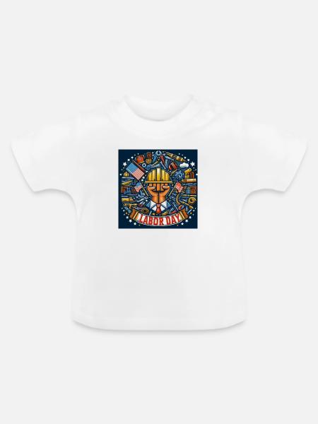LaborDay - Baby Bio-T-Shirt mit Rundhals - Weiß