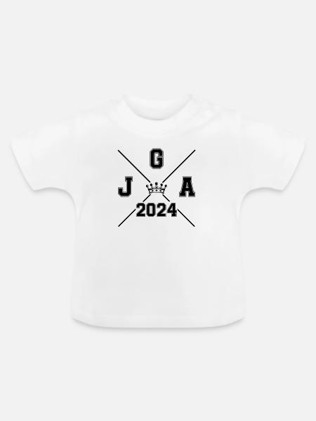 jga 2024 junggesellenabschied - Baby Bio-T-Shirt mit Rundhals - Weiß