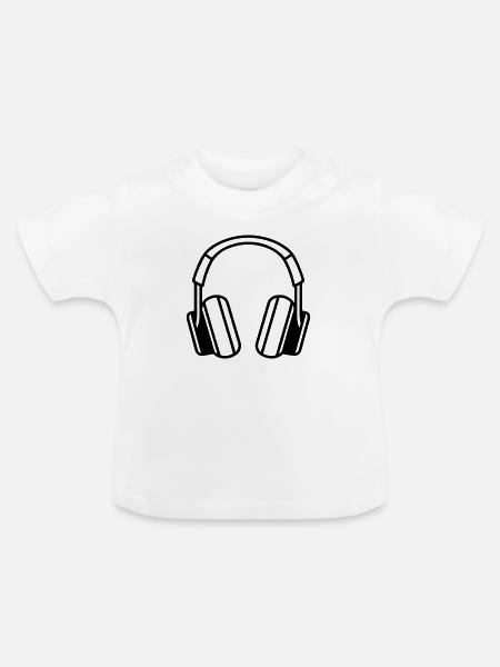 Gaming-Headset - Baby Bio-T-Shirt mit Rundhals - Weiß