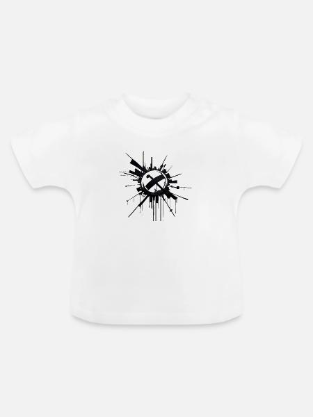Kunst Splash - Baby Bio-T-Shirt mit Rundhals - Weiß