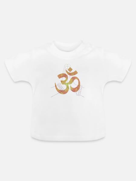 Aum - Baby Bio-T-Shirt mit Rundhals - Weiß