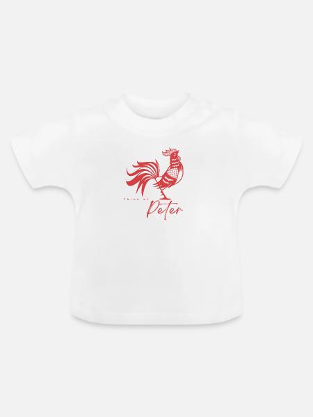 Peter - Baby Bio-T-Shirt mit Rundhals - Weiß