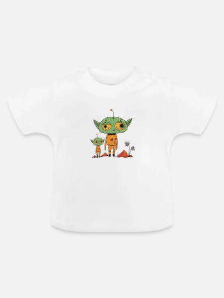 Die letzte Blume - Baby Bio-T-Shirt mit Rundhals - Weiß