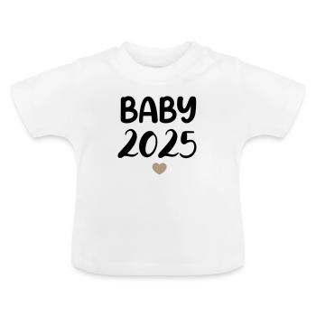 Bébé 2025 - T-shirt bio col rond Bébé - blanc - Devant