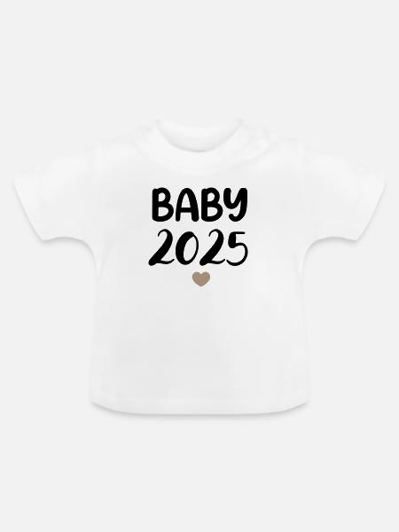 Bébé 2025 - T-shirt bio col rond Bébé - blanc