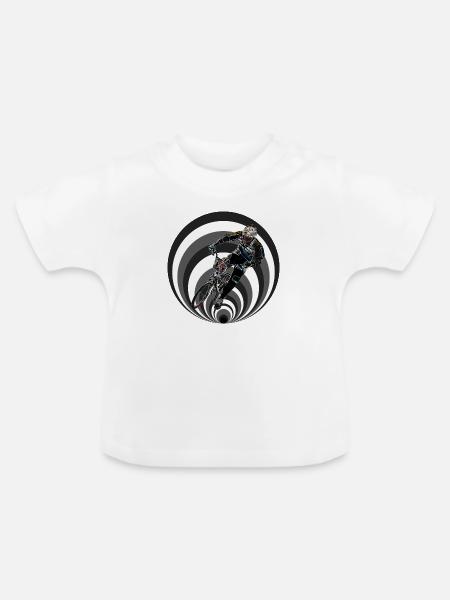 BMX Rennen - Baby Bio-T-Shirt mit Rundhals - Weiß