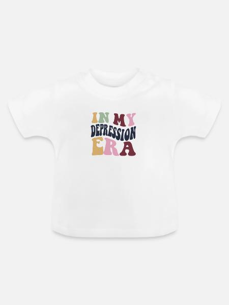 depression era - Baby Bio-T-Shirt mit Rundhals - Weiß