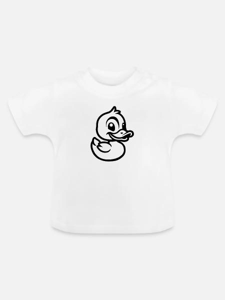 Ente Enten - Baby Bio-T-Shirt mit Rundhals - Weiß