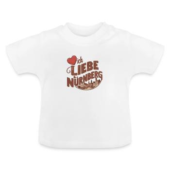 Ich liebe Nürnberg - Baby Organic T-Shirt with Round Neck - white - Front