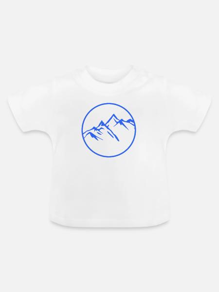 berge - Baby Bio-T-Shirt mit Rundhals - Weiß