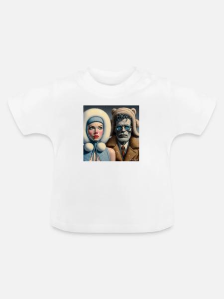 kalt! - Baby Bio-T-Shirt mit Rundhals - Weiß