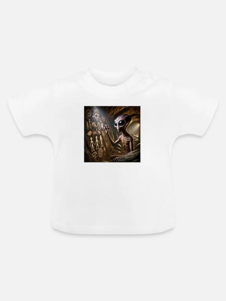 Prähistorischer Außerirdischer - Baby Bio-T-Shirt mit Rundhals - Weiß