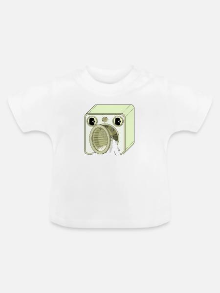 MASCHINE - Baby Bio-T-Shirt mit Rundhals - Weiß