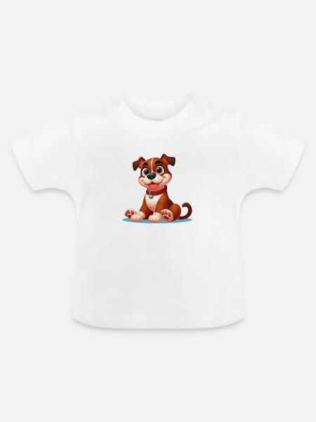 Boxer 3 - Baby Bio-T-Shirt mit Rundhals - Weiß