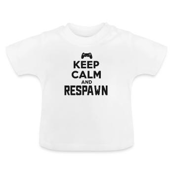 Restez calme et réapparaissez - T-shirt bio col rond Bébé - blanc - Devant