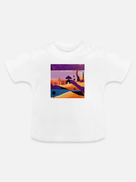 Leben in der Wüste - Baby Bio-T-Shirt mit Rundhals - Weiß