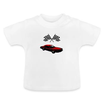 Voiture - T-shirt bio col rond Bébé - blanc - Devant