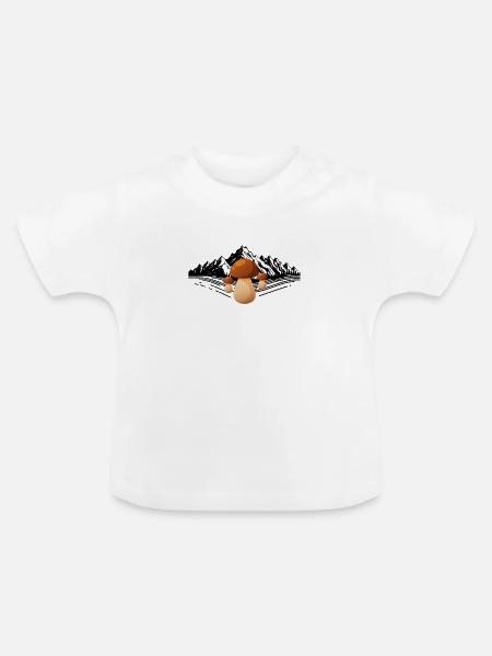 Steinpilze Geschenkidee Steinpilze Sammler - Baby Bio-T-Shirt mit Rundhals - Weiß