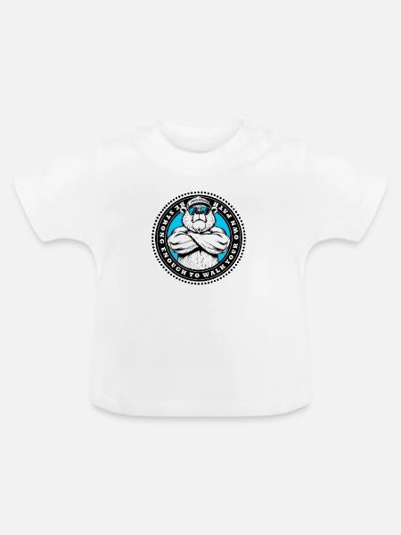 Be Strong Bear – EnrolDesign - Baby Bio-T-Shirt mit Rundhals - Weiß