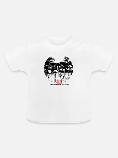 Hadzabe Natur - Baby Bio-T-Shirt mit Rundhals - Weiß