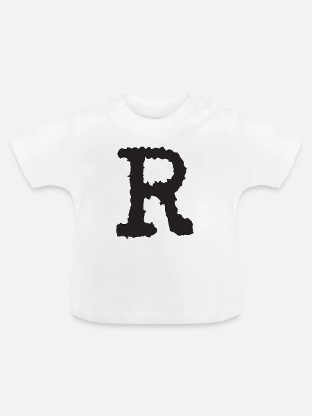 R - Baby Bio-T-Shirt mit Rundhals - Weiß