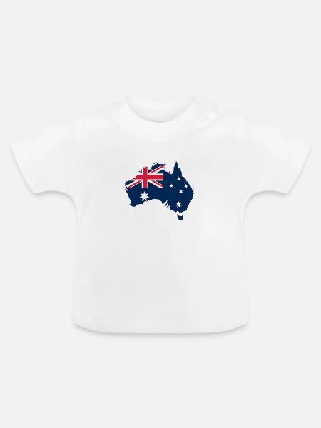Australien - Baby Bio-T-Shirt mit Rundhals - Weiß