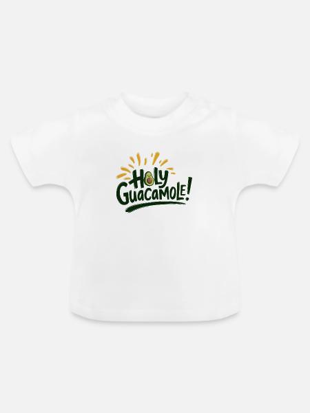 Holy Guacamole! - Baby Bio-T-Shirt mit Rundhals - Weiß