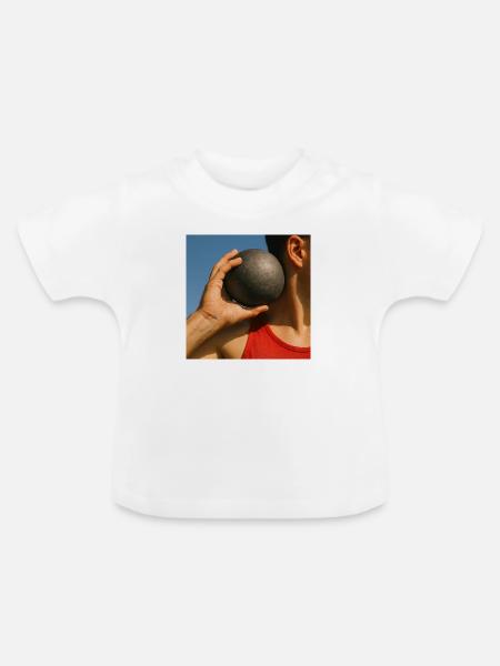 Sport - Kugelstoßen - Baby Bio-T-Shirt mit Rundhals - Weiß