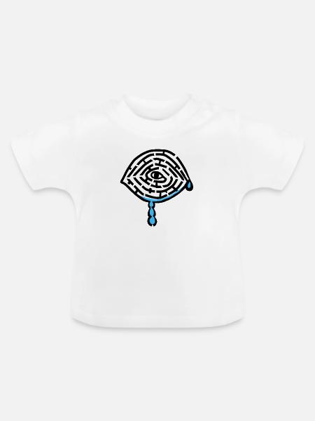 Eyetears Labyrinth - Baby Bio-T-Shirt mit Rundhals - Weiß