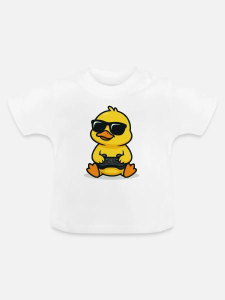 Gamer Chick - Baby Bio-T-Shirt mit Rundhals - Weiß