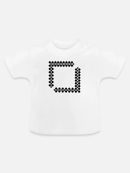 muster vriereck - Baby Bio-T-Shirt mit Rundhals - Weiß