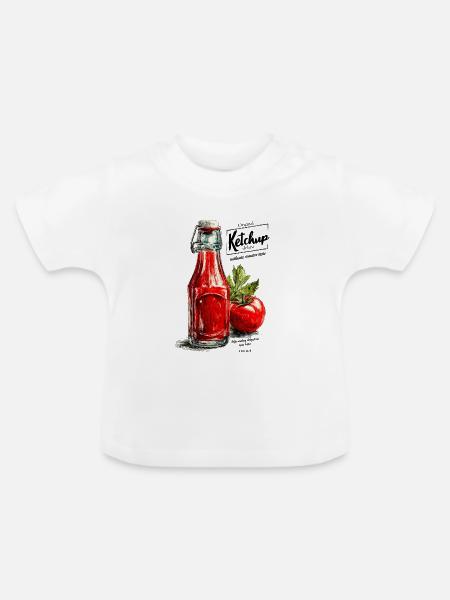 Ketchup - Baby Bio-T-Shirt mit Rundhals - Weiß