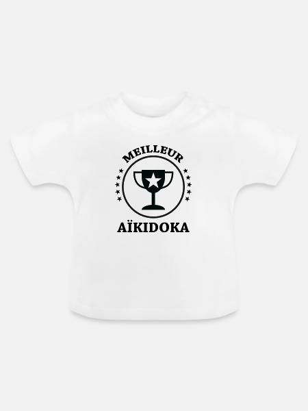 Bestes Aikido – Aikido - Baby Bio-T-Shirt mit Rundhals - Weiß