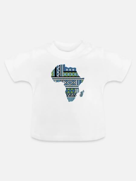 Afrika-Karten-Stammesgruppe - Baby Bio-T-Shirt mit Rundhals - Weiß
