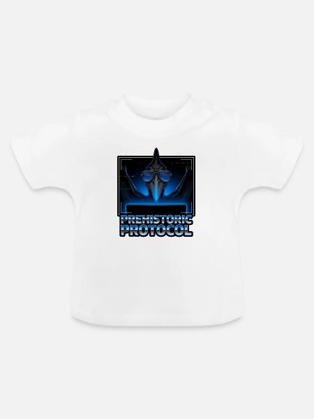 Vorzeitliches Protokoll Neon - Baby Bio-T-Shirt mit Rundhals - Weiß