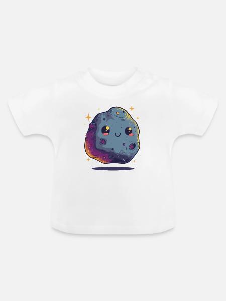 Kawaii Asteroidenstern - Baby Bio-T-Shirt mit Rundhals - Weiß