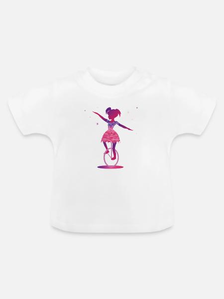 Einrad | Unicycling Freestyle - Baby Bio-T-Shirt mit Rundhals - Weiß